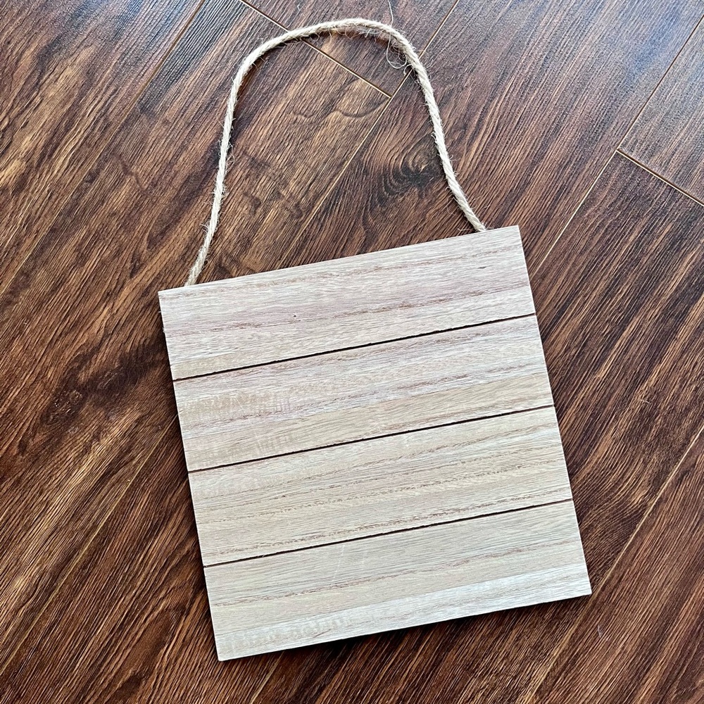 Hanging Wood Plaque, Natural